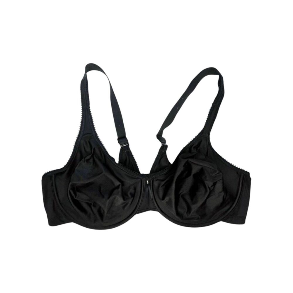 Wacoal Basic Beauty Full Figure Underwire Bra sz 44C * Unlined Solid Black